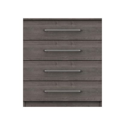 An Image of Parker Grey 4 Drawer Chest Dark Grey