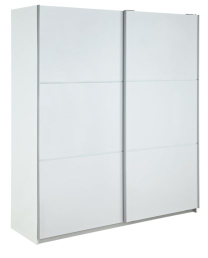 An Image of Habitat Holsted White Medium Wardrobe