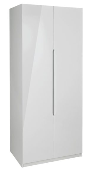 An Image of Legato 2 Door Wardrobe - Grey Gloss