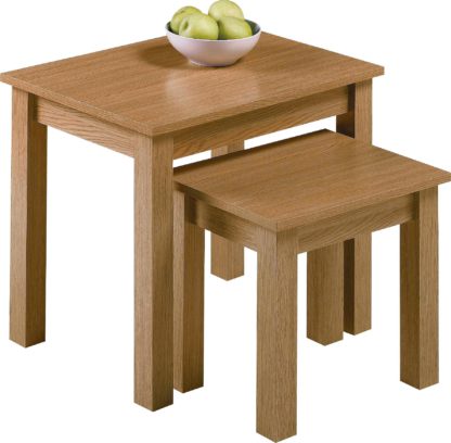 An Image of Habitat Nest of 2 Tables - Oak Effect