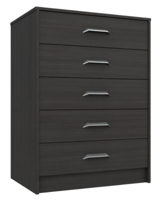 An Image of Ashdown 5 Drawer Chest - Dark Grey