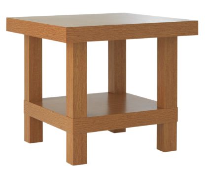 An Image of Argos Home Stratford Chunky End Table - Oak Effect