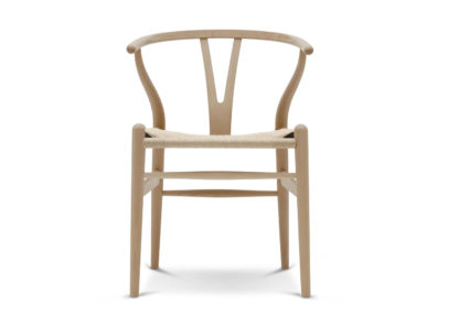 An Image of Carl Hansen & Søn Wishbone Chair CH24 Oiled Oak Frame Natural Paper Cord Seat