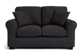 An Image of Habitat Lisbon 2 Seater Fabric Sofa - Charcoal