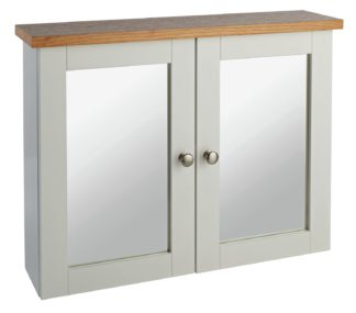 An Image of Argos Home Livingston Double Mirrored Wall Cabinet - White