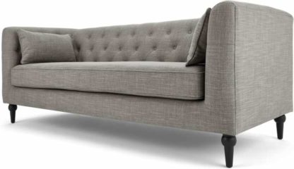 An Image of Flynn 3 Seat Sofa, Grey Linen Mix