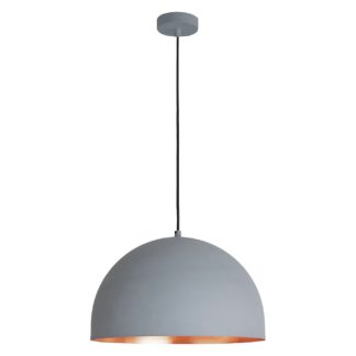 An Image of Habitat East Pendant Ceiling Light - Copper and Grey