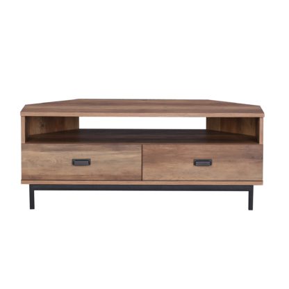 8695647d1cd197c066f285f76c70b184ba4b184bcfffb3688203dc9f920014cd.jpg An Image of Fulton Corner TV Stand Pine