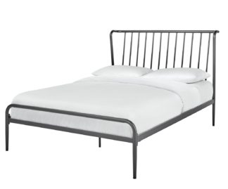 An Image of Habitat Kanso Double Metal Bed Frame - Black