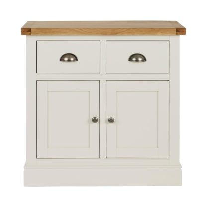 An Image of Compton Ivory Mini Sideboard Cream and Brown