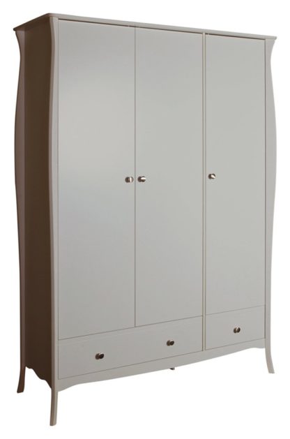 An Image of Amelie 3 Door 2 Drawer Wardrobe - Grey