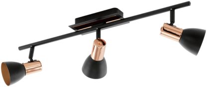 An Image of Eglo Barnham Spotlight - Black and Copper.