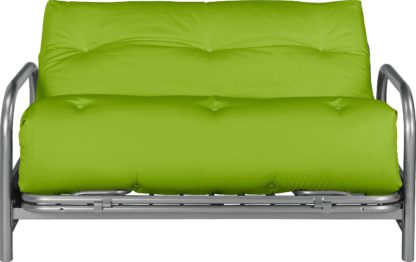 An Image of Argos Home Mexico 2 Seater Futon Sofa Bed - Green