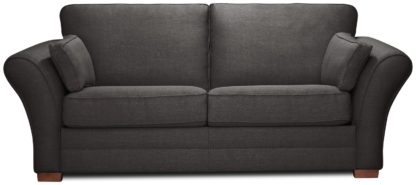 An Image of Argos Home Thornton 3 Seater Fabric Sofa Bed -Light Grey