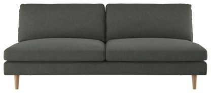 An Image of Habitat Teo 3 Seater Fabric Sofa - Grey