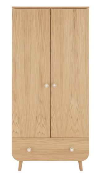 An Image of Habitat Etta 2 Door Oak Wardrobe