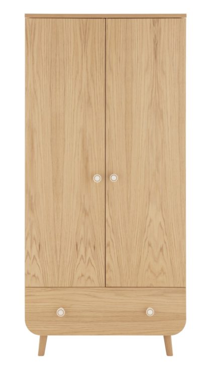 An Image of Habitat Etta 2 Door Oak Wardrobe