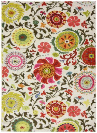 An Image of Villa Folk Floral Rug - 80x150cm