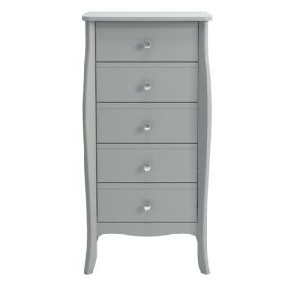 An Image of Baroque Grey 5 Drawer Chest Grey