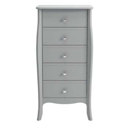 An Image of Baroque Grey 5 Drawer Chest Grey