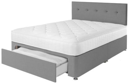 8b277e8f0154b7870067e43182522bd1380ea27d2c5798f749f08799897f67b1.jpg An Image of Argos Home Dalham Memory 1 Drawer Grey Divan - Double
