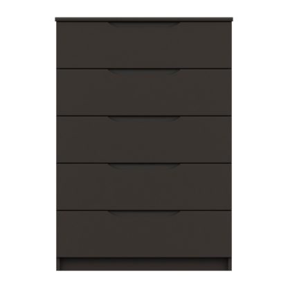 An Image of Legato Graphite 5 Drawer Chest Black