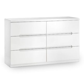 An Image of Manhattan White Wide 6 Drawer Chest White