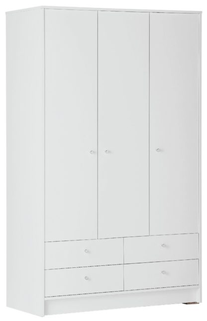 An Image of Habitat Malibu 3 Door 4 Drawer Wardrobe - Grey