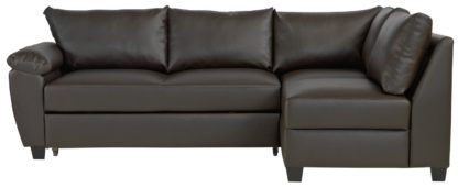 An Image of Argos Home Fernando Right Corner Sofa Bed - Black