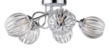 An Image of Argos Home Alana 5 Light Ceiling Light - Chrome