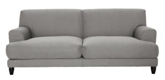 An Image of Habitat Askem 3 Seater Fabric Sofa - Grey
