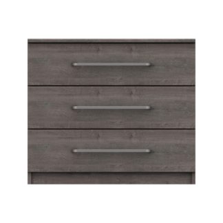 An Image of Parker Grey 3 Drawer Chest Dark Grey