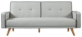 An Image of Habitat Frankie 2 Seater Clic Clac Sofa Bed - Grey