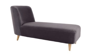 An Image of Habitat Daisy Velvet Chaise - Grey