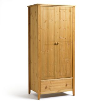 An Image of Colorado 2 Door 1 Drawer Wardrobe - Pine