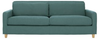 An Image of Habitat Chester 3 Seater Fabric Sofa - Teal