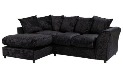 906278c6b4f398232fa624c8ded9439843139244a1a0894374ef9959d9669805.jpg An Image of Argos Home Megan Left Corner Fabric Sofa - Black
