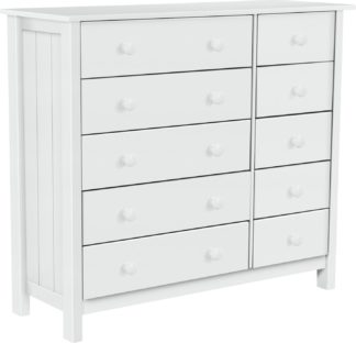 An Image of Habitat Scandinavia 5+5 Drawer Chest - White