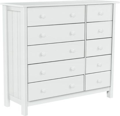 An Image of Habitat Scandinavia 5+5 Drawer Chest - White