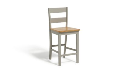 An Image of Habitat Chicago Bar Stool - Oak and Grey