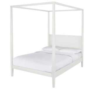 An Image of Habitat Blissford Four Poster Kingsize Bed Frame - White