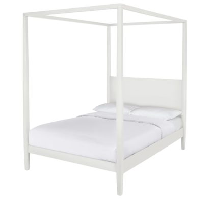 90cf56866104d84360522e0b18990477880fc1ef6f2ce3d8d345696ff866aa1b.jpg An Image of Habitat Blissford Four Poster Kingsize Bed Frame - White