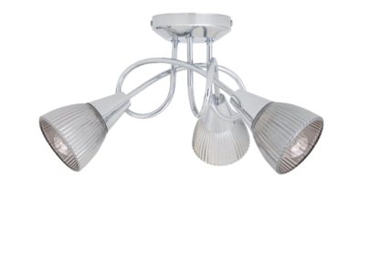 An Image of Argos Home Ribbed Curico 3 Light Ceiling Light