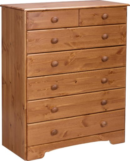An Image of Argos Home Nordic 5+2 Drawer Chest - Soft White