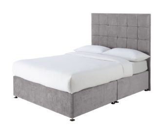 An Image of Forty Winks 1500 Pocket Double Divan - Seal Grey
