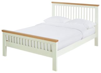 An Image of Argos Home Aubrey Kingsize Bed Frame - Two Tone