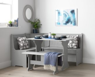 An Image of Argos Home Haversham Corner Dining Set & Bench - Grey