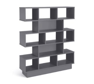 An Image of Habitat Cubes 5 Tier Wide Bookcase - Grey