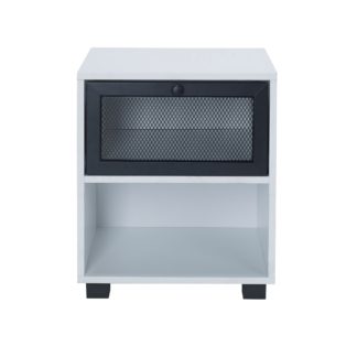 An Image of Black Metal Bedside Cabinet Black