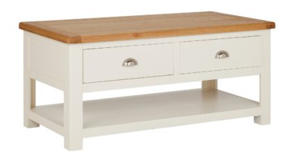 An Image of Habitat Kent Oak & Oak Veneer Coffee Table - Two Tone